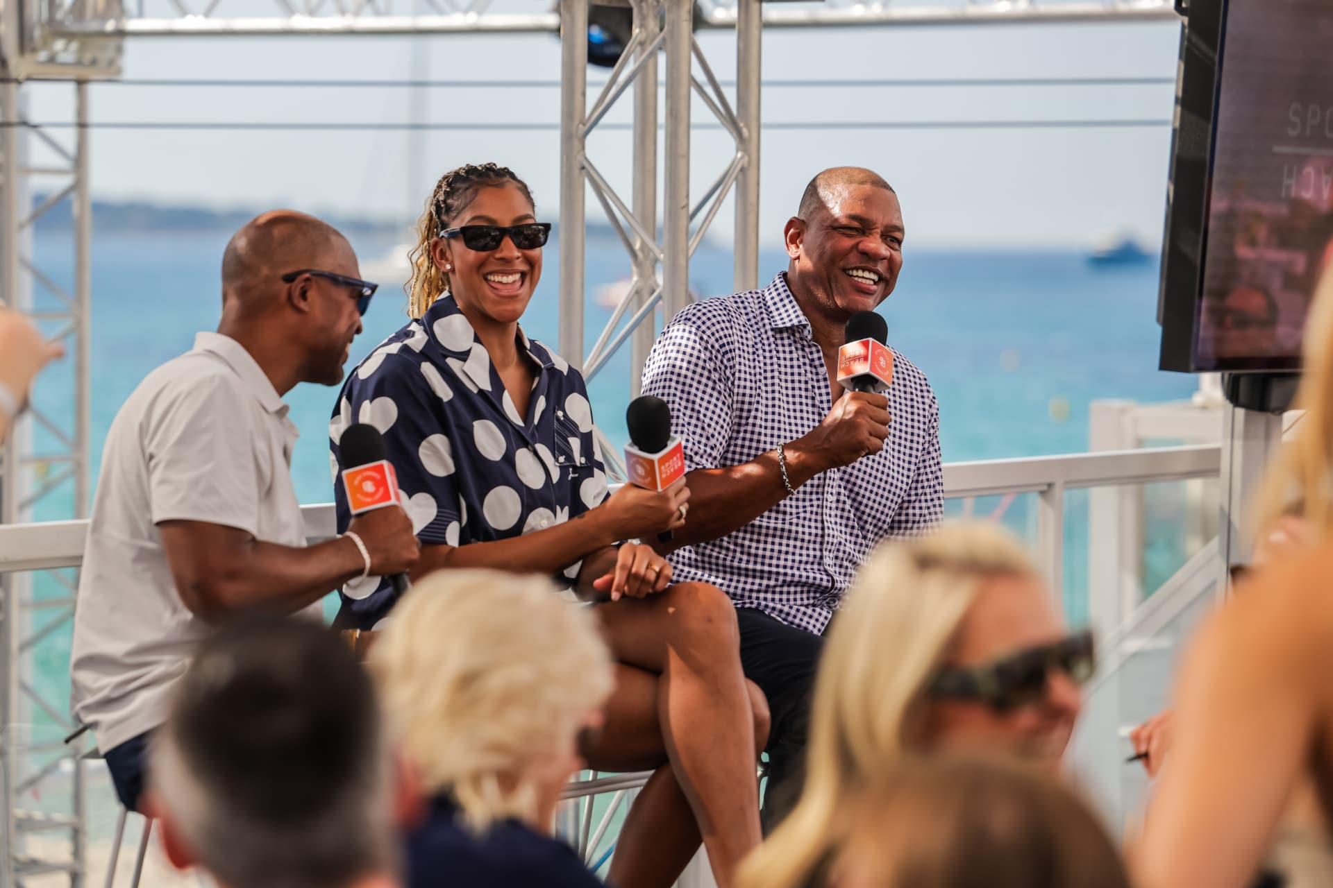 Doc Rivers speaking on the Coach's Corner panel at Sport Beach during Cannes Lions